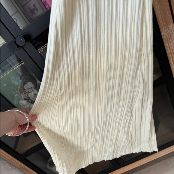 Rumor Ribbed boat Neck Knit Bodycon Midi Dress bridal sweater beige - Picture 6 of 6